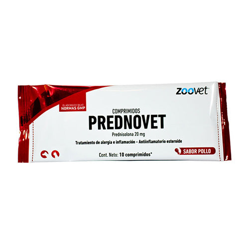 PREDNOVET 20 MG S, POLLO 12 X 10 COMP