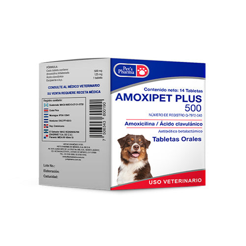 AMOXIPET PLUS 500MG C/14 TABS